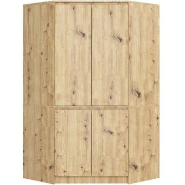 Kulmakaappi S100 4D CLP, 4 ovea, ruskea, 100 × 180 × 50 cm