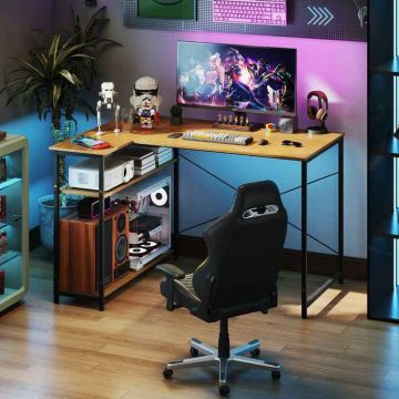 Corner computer desk, Left or right, 2 shelves, 118 × 74 × 86 cm