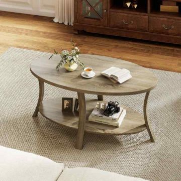 Coffee table, 2-tier, Oak, 111 × 60.5 × 47 cm