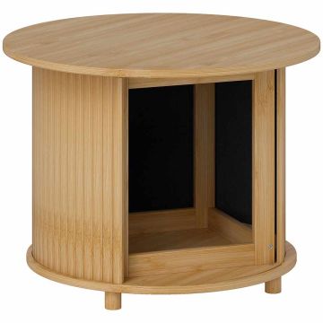 Журнальный столик Homcom 60x45 см, светло-коричневый.