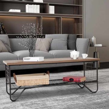 Coffee table, With open shelf, 105.41 × 50.8 × 41.91 cm