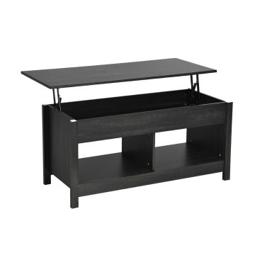 Coffee table, with hidden storage compartment, 109 × 47.5 × 50–63 cm