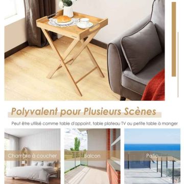 Coffee table, Foldable, 47 × 58.42 × 38.1 cm