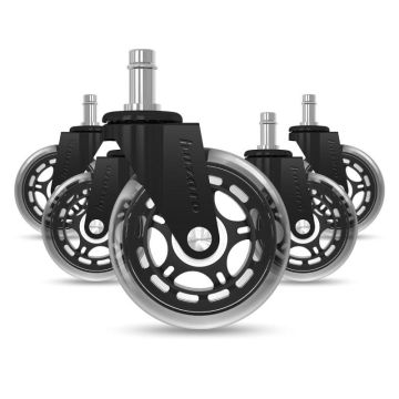 Tuolin pyörät Huzaro Casters 2.0 Black, 5 kpl, 20 × 10 × 13 cm