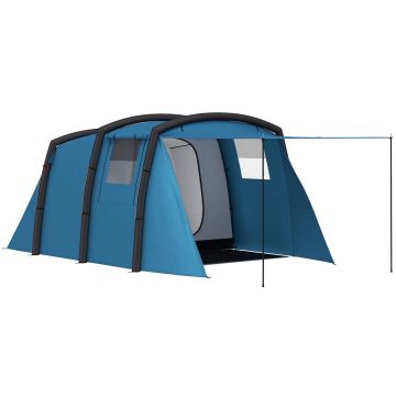 Retkeilyteltta, 6 hengelle, Sininen, 4,4 × 2,8 × 1,95 m