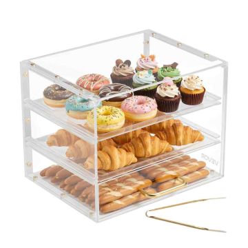 Leipomotuotevitriini VEVOR GTDAP05, 3-kerroksinen, 330 × 260 × 260 mm