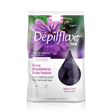 Твёрдый воск для депиляции Depilflax Malva, Эластичный