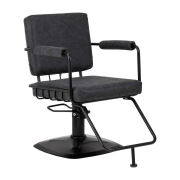 Kampaamotuoli Gabbiano Katania Loft, Hydraulinen, Musta