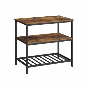 Полка кухонная 60x100x90см., коричневая/черная