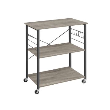 Полка кухонная 40x80x89см., серо-черная