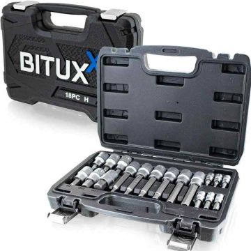 Набор шестигранных бит BITUXX, 17 шт., черный, MS-13383