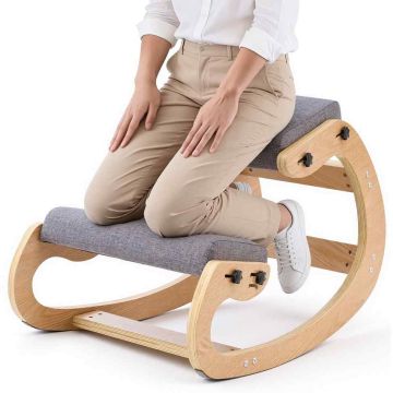 Коленный стул VEVOR QDQY-04, без спинки, Серый, 82 × 55,5 × 54 см