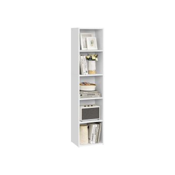 VASAGLE bookshelf, 3 compartments, White, 30.2 × 134.2 × 24 cm