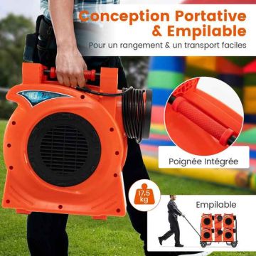 Commercial air blower, 2 HP, 49 × 51 × 29 cm