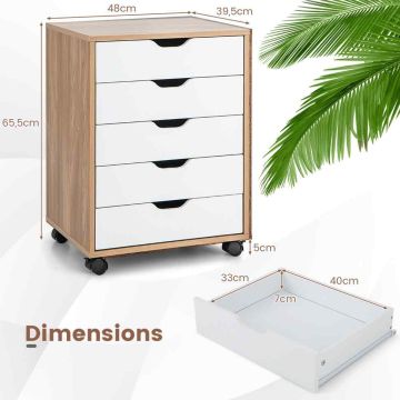 Chest of drawers, 5 drawers, 48 ​​× 65.5 × 39.5 cm