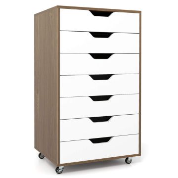 Chest of 7 drawers, Brown, 49 × 87 × 40 cm