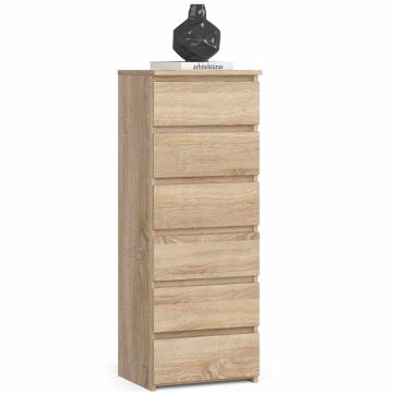 Комод AKORD CL6/40, 6 ящиков, цвет дуба, 40 × 109 × 35 см