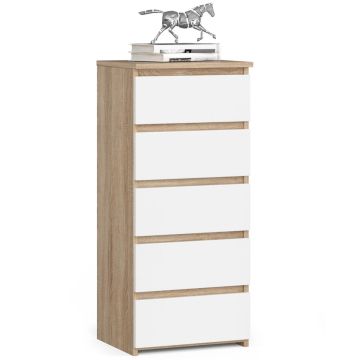 Комод AkordV2 CL5, 5 ящиков, Разноцветный, 40 × 92 × 35 см
