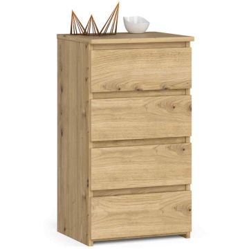 Комод CL4, 4 ящика, Коричневый, 40 × 74 × 35 см