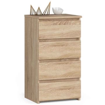 Комод CL4, 4 ящика, коричневый, 40 × 74 × 35 см