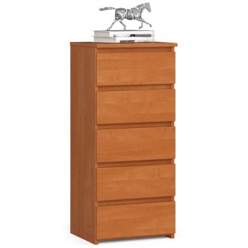 Комод CL5, 5 ящиков, коричневый, 40 × 92 × 35 см