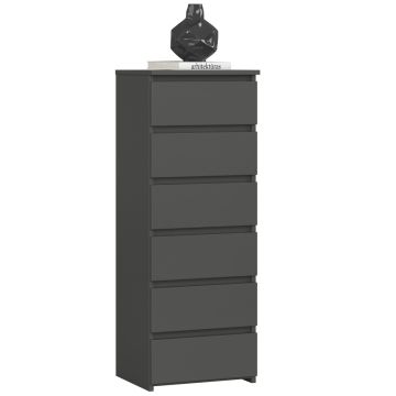 Комод CL6, 6 ящиков, серый, 40 × 109 × 35 см