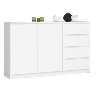 Lipasto K013 160 cm, 4 laatikkoa, valkoinen