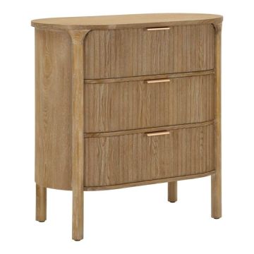 GOTEBORG chest of drawers, 3 drawers, Brown, 80.5 × 82 × 47 cm