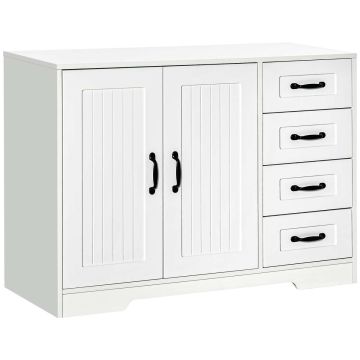 Lipasto Homcom 105x40x76cm, valkoinen