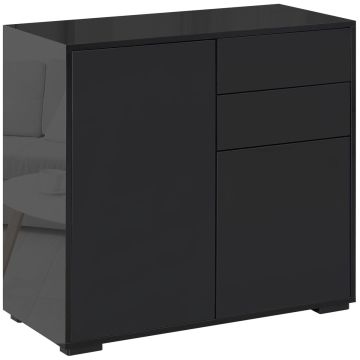 Lipasto Homcom 79x36x74cm, musta