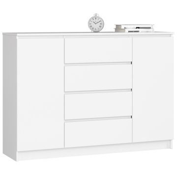 Lipasto NORE K140, 4 laatikkoa, valkoinen