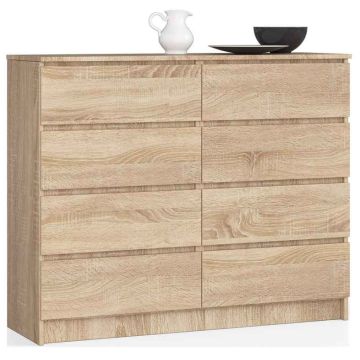 Lipasto NORE K140 8 laatikolla, tammen värinen