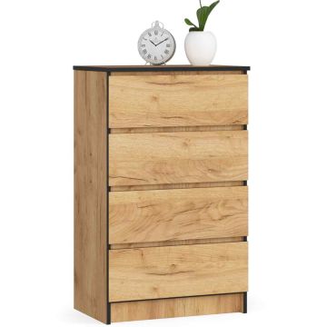 Комод K60, 4 ящика, коричневый, 60 × 99 × 40 см