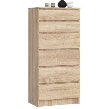 Lipasto NORE K60 6 laatikolla, tammen värinen