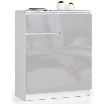 Комод K80 CLP, 2 дверцы и 1 ящик, белый, 80 × 99 × 40 см
