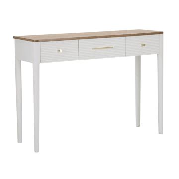 Console Matera, 3 drawers, white/brown, 107 × 80 × 37 cm