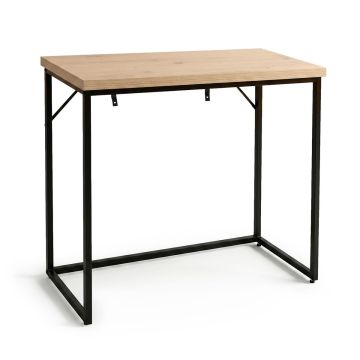 Konsolipöytä ORIGO, tammi/musta, 90 × 75 × 35 cm