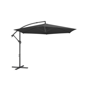 SONGMICS Cantilever Parasol, Grey, Ø 350 × 250 cm
