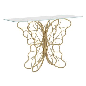 Butterfly Console Table, Gold, 110 × 76 × 40 cm