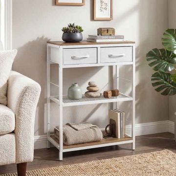 Console table, 2 drawers, White, 60 × 81 × 30 cm