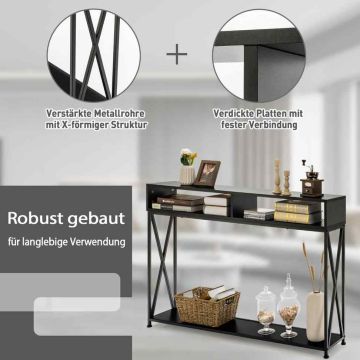 Console table, With open shelf, 119.38 × 78.74 × 22.86 cm