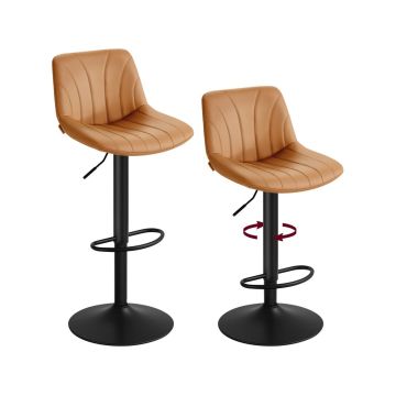 VASAGLE vanity stool, with backrest, 46.5 × 88 × 43 cm