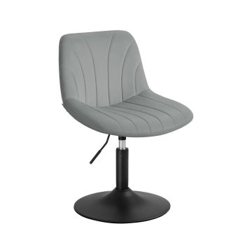VASAGLE vanity stool, with backrest, Gray, 47 × 77.5 × 43 cm