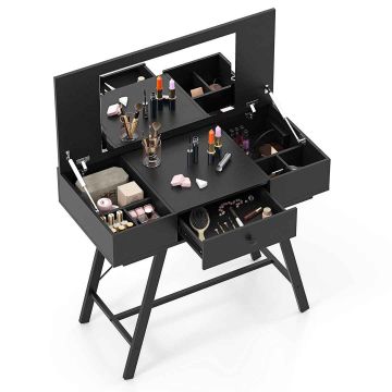 Vanity table, 2 in 1, 6 compartments, 96.5 × 80.5 × 46.5 cm