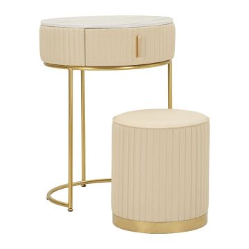 Mauro Ferretti POK dressing table, with pouf, 2-piece set