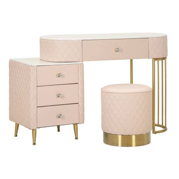 SHARON vanity table with pouf, 120 × 75 × 40 cm