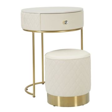 Sharon dressing table with pouf