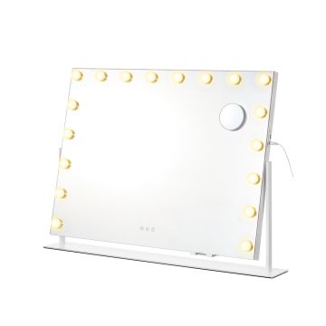 SONGMICS cosmetic mirror, 15 LED lights, 80 × 60 cm