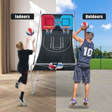 Koripallon arcadepeli, 8 pelitilaa, 4 palloa