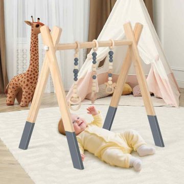Baby Activity Trainer, 3 Hanging Toys, 60 × 60 × 44 cm